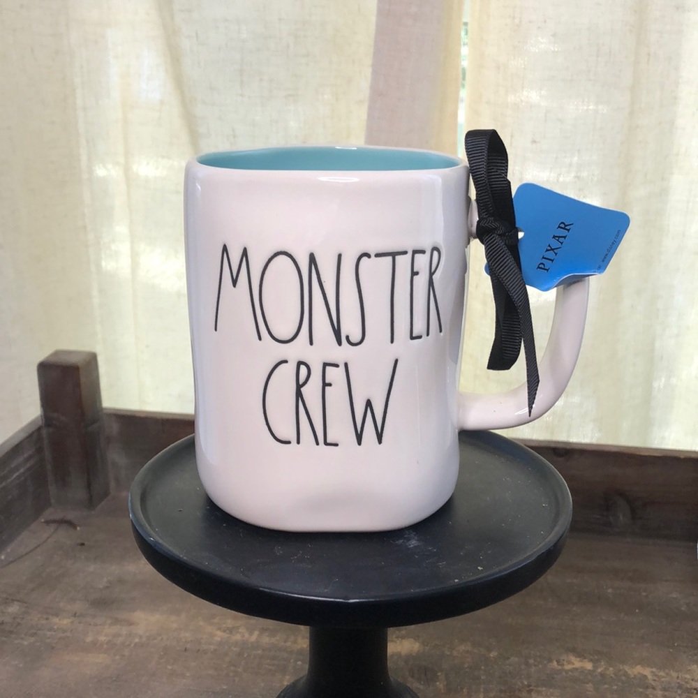 Rae Dunn Pixar MONSTER CREW Double Sided Mug